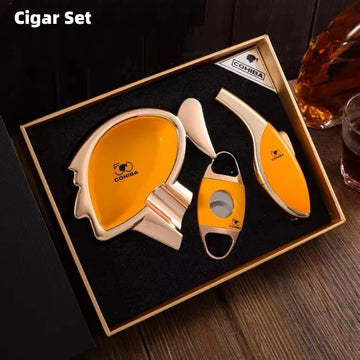 Cohiba - High Grade Black or Yellow Cigar Ashtray Cutter and Lighter Combo w/GiftBox