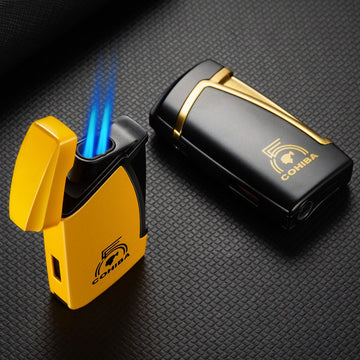 COHIBA 55th Anniversary Cigar Lighter - 2 Torch flame with bullet cutter & Gift Box
