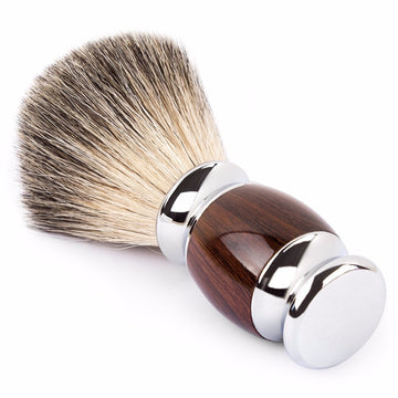 Handmade 100% Pure Badger Hair Shaving Brush Wood for Straight Classic Safety Razor