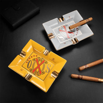 OPUS X Society - Fuente Don Carlos El Amarillo Porcelain 4 Cigar Ashtray - LE White or Yellow