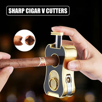The Ultimate 6-in-1 Cigar Tool & Quad Torch Lighter - 3 colours available