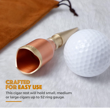 Golf Cigar Holder Stand Crafted from Brass and Copper