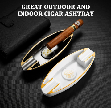 The Monsoon Ashtray Stylish Boat-Shaped Dual Cigar Ashtray