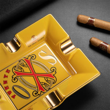 OPUS X Society - Fuente Don Carlos El Amarillo Porcelain 4 Cigar Ashtray - LE White or Yellow