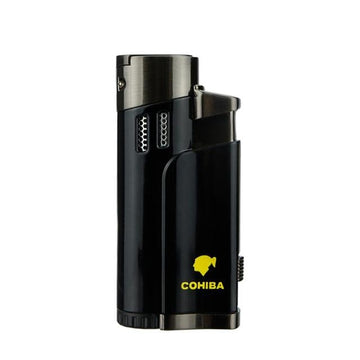 Cohiba - Metal 4 Torch Jet Flame Cigar Lighter Punch and Gift Box