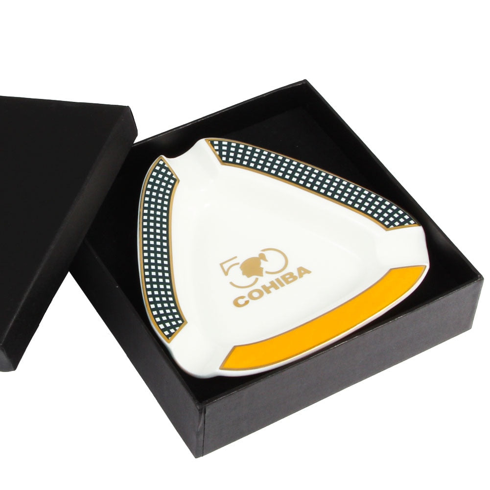 Cohiba, Monte Cristo, Romeo y Julieta - Ceramic Cigar Ashtrays - w/Gift Box