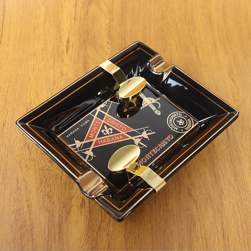 Montecristo 2023 - 2-4 Cigar Ashtray with 2 brass supports - Limited Edition.