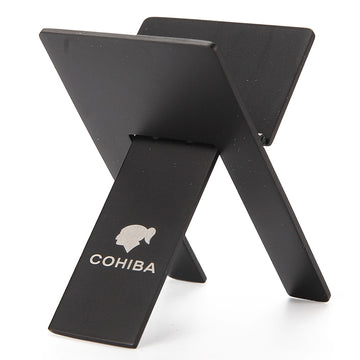 COHIBA Stainless Steel Cigar Holder Rest - Silver or Black.