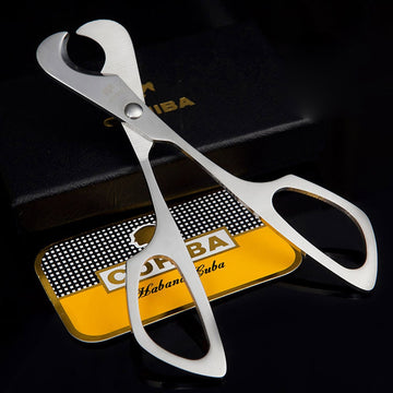 COHIBA Double Bladed Stainless Steel Scissors Cigar Cutter